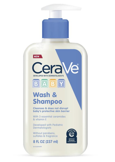 สบู่อาบน้ำและแชมพูเด็ก CeraVe Baby Wash Shampoo